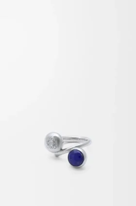 Anillo «Anagram Pebble» de plata de ley y lapislázuli