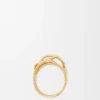 Anillo apilado de plata de ley y esmalte