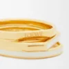 Anillo apilado de plata de ley y esmalte