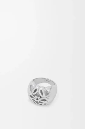 Anillo de sello «Anagram Bombé» en plata de ley