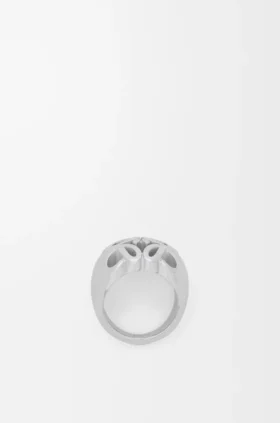 Anillo de sello «Anagram Bombé» en plata de ley