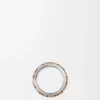 Anillo fino con pavé de plata de ley y cristales