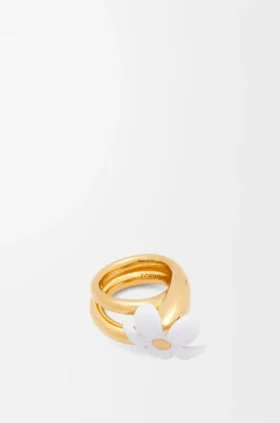 Anillo «Flor» en plata de ley y esmalte