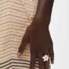 Anillo «Flor» en plata de ley y esmalte