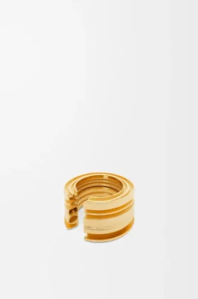 Anillo gráfico de loewe en plata de ley