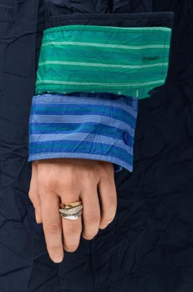 Anillo «Stirrup» de plata de ley