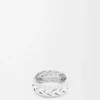 Anillo trenzado de plata de ley