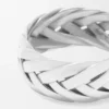 Anillo trenzado de plata de ley