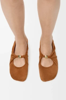 Bailarinas «Pebble Soft» en piel de cabra de ante