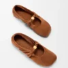 Bailarinas «Pebble Soft» en piel de cabra de ante