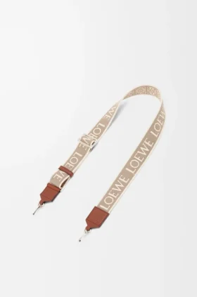 Bandolera «Anagram» en jacquard y piel de becerro