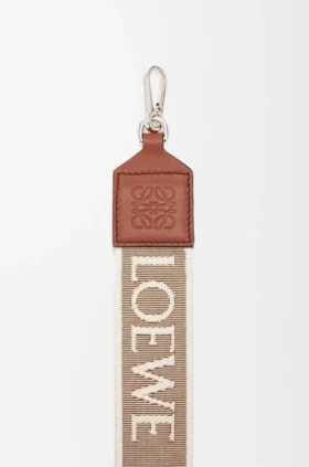 Bandolera «Anagram» en jacquard y piel de becerro