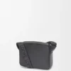 Bandolera Military XS en piel de becerro lisa y suave y jacquard