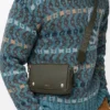 Bandolera «Pebble» pequeña en piel de becerro granulada y flexible
