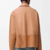 Blusa tipo pijama en piel de cordero napa