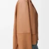 Blusa tipo pijama en piel de cordero napa