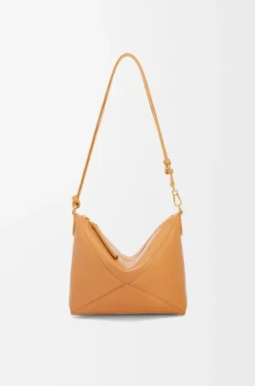 Bolsa plegable «Puzzle Fold» en piel de becerro napa brillante