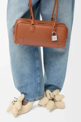 Bolso Amazona 31 Cropped en piel de becerro brillante