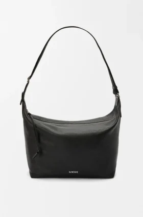 Bolso bandolera Cubi en piel de becerro granulada y flexible
