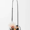 Bolso «Bird» de palma de iraca y piel de becerro