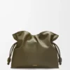 Bolso de mano Flamenco grande en piel de becerro napa