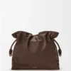 Bolso de mano Flamenco grande en piel de becerro napa