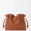 Bolso de mano Flamenco grande en piel de becerro napa