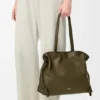 Bolso de mano Flamenco grande en piel de becerro napa