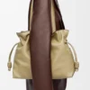 Bolso de mano Flamenco grande en piel de becerro napa
