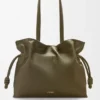 Bolso de mano Flamenco grande en piel de becerro napa