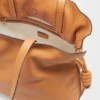 Bolso de mano Flamenco grande en piel de becerro napa