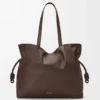 Bolso de mano Flamenco grande en piel de becerro napa