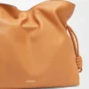 Bolso de mano Flamenco grande en piel de becerro napa