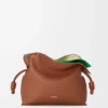 Bolso de mano «Flamenco» mediano con capas, en piel de becerro napa