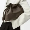 Bolso de mano Flamenco mediano en piel de becerro napa