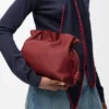 Bolso de mano Flamenco mediano en piel de becerro napa