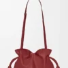 Bolso de mano Flamenco mediano en piel de becerro napa