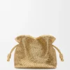 Bolso de mano Flamenco mediano en piel de cordero laminada