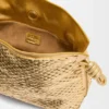 Bolso de mano Flamenco mediano en piel de cordero laminada
