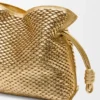 Bolso de mano Flamenco mediano en piel de cordero laminada