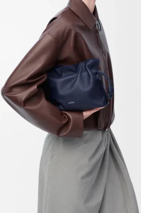 Bolso de mano «Flamenco» mini en piel de becerro napa