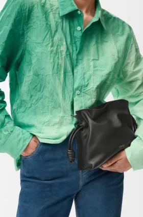 Bolso de mano «Flamenco» mini en piel de becerro napa