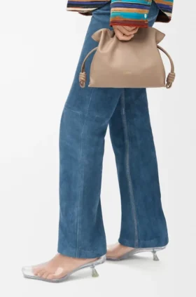 Bolso de mano «Flamenco» mini en piel de becerro napa