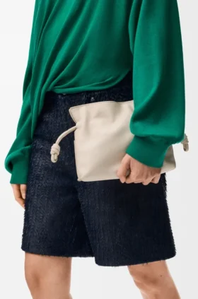 Bolso de mano «Flamenco» mini en piel de becerro napa