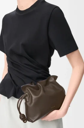 Bolso de mano «Flamenco» mini en piel de becerro napa