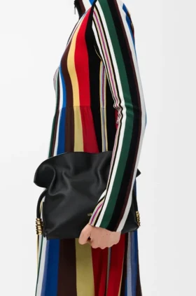 Bolso de mano «Mini Coil Flamenco» en piel de becerro napa