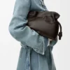 Bolso de mano Panta Medium Flamenco en piel de becerro brillante