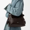 Bolso de mano Panta Medium Flamenco en piel de becerro brillante