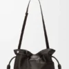 Bolso de mano Panta Medium Flamenco en piel de becerro brillante