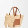 Bolso «Elephant Basket» de rafia y piel de becerro